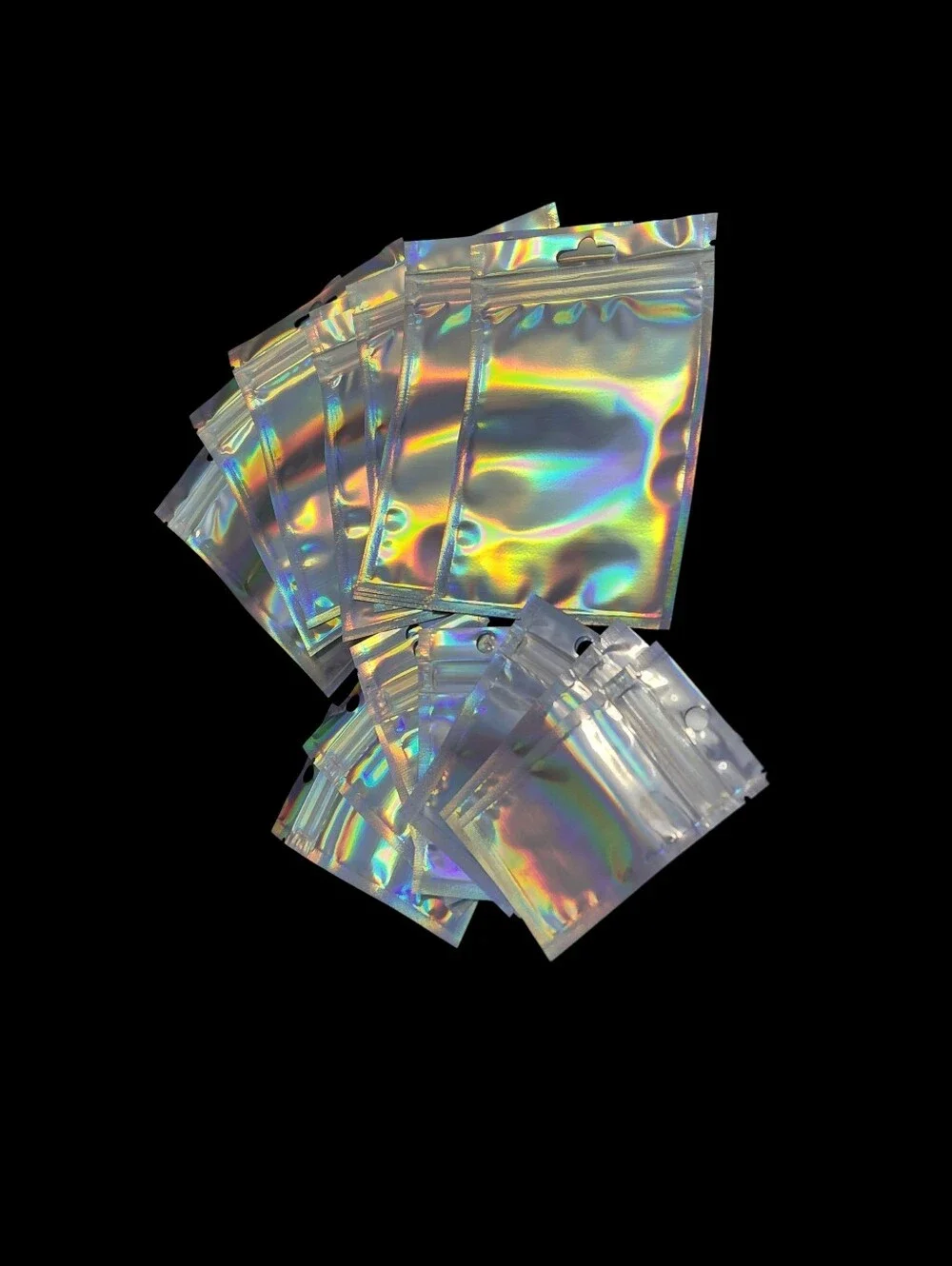 20ct. Holographic Resealable Reuseable Zip Bags 10ct. 2.3x3.9 10ct. 3.9x5.9